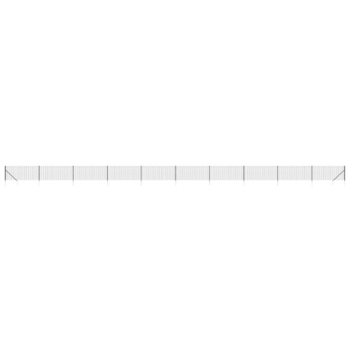 VidaXL vidaXL Maschendrahtzaun mit Bodenhülsen Anthrazit 1x25 m 1