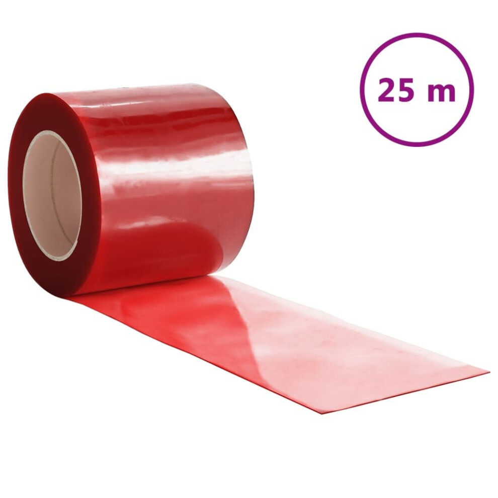 (red, 200 x 1.6 mm (25 m)) vidaXL Strip Curtain Roll PVC Window Covering Door Strip 3mmx300mm/2mmx300mm