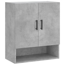 (concrete grey) vidaXL Wall Cabinet Wall Display Cabinet High Gloss White Engineered Wood