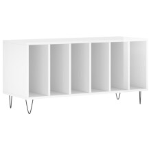 (high gloss white) vidaXL Record Cabinet Record Storage Cabinet Sideboard White Engineered Wood