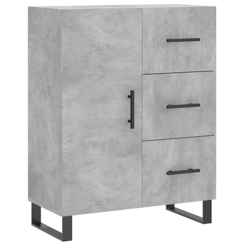 Photos - Other Furniture VidaXL   Sideboard Storage Side Cabinet Cupboard Concrete Grey Engineered Wood Grey 827944 (concrete grey)