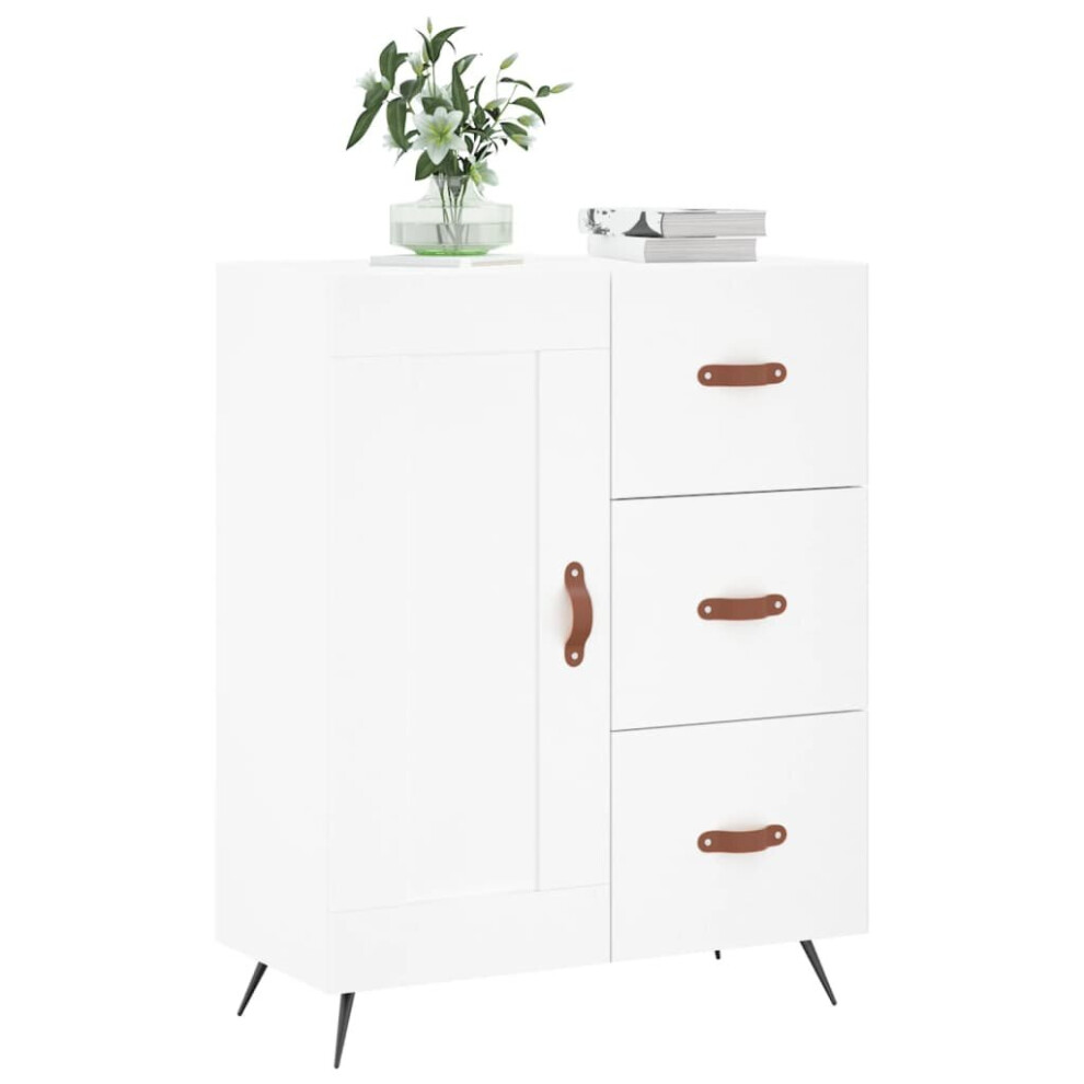 (white) vidaXL Sideboard Storage Side Cabinet Cupboard Grey Sonoma Engineered Wood