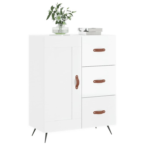 VidaXL (high gloss white) vidaXL Sideboard Storage Side Cabinet Cupboard Grey Sonoma Engineered Wood 2