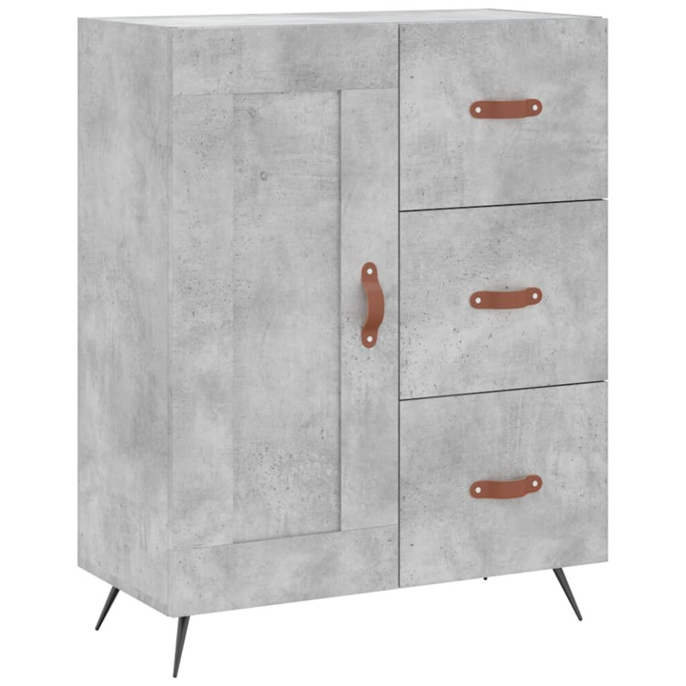 (concrete grey) vidaXL Sideboard Storage Side Cabinet Cupboard Grey Sonoma Engineered Wood