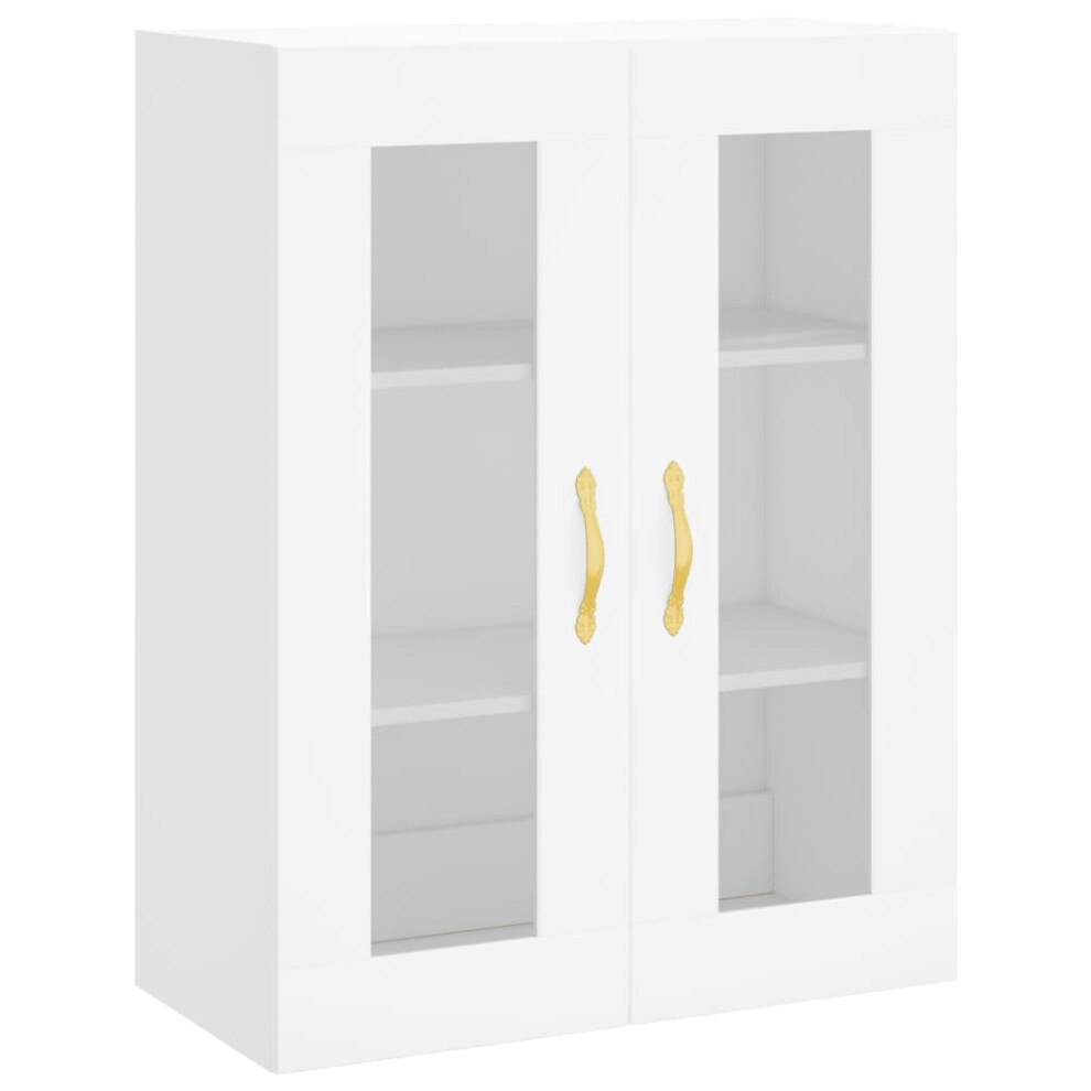 (white) vidaXL Wall Mounted Cabinet Bathroom Wall Storage Cabinet Engineered Wood