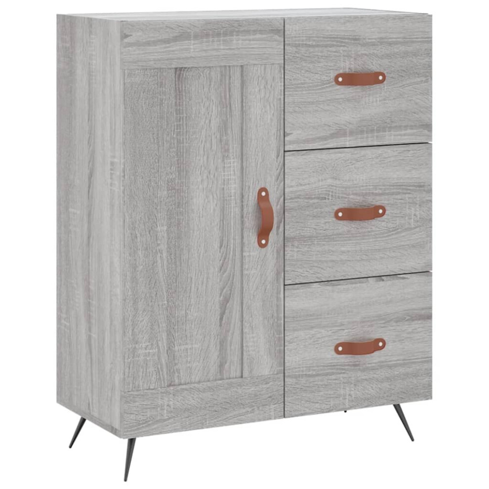 (grey sonoma) vidaXL Sideboard Storage Side Cabinet Cupboard Grey Sonoma Engineered Wood