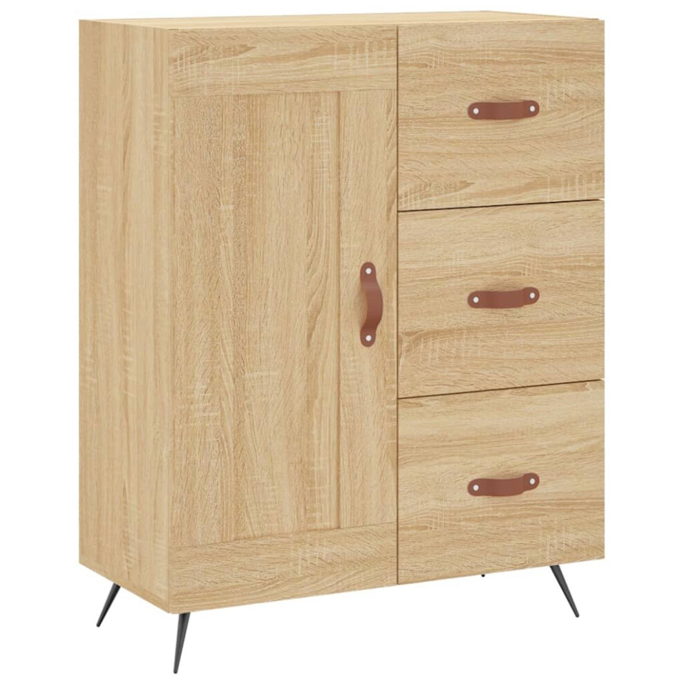 (sonoma oak) vidaXL Sideboard Storage Side Cabinet Cupboard Grey Sonoma Engineered Wood