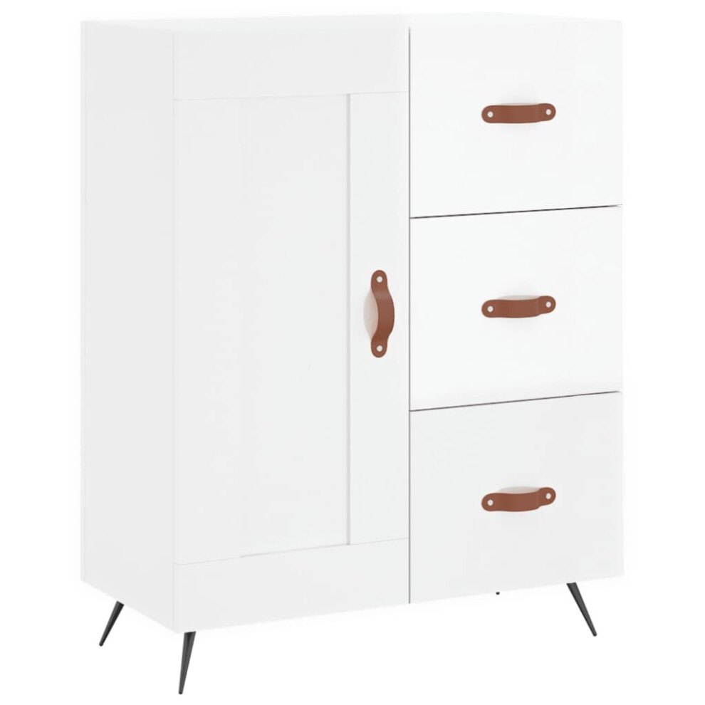 (high gloss white) vidaXL Sideboard Storage Side Cabinet Cupboard Grey Sonoma Engineered Wood