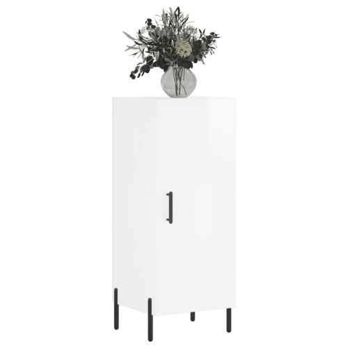 VidaXL (high gloss white) vidaXL Sideboard Storage Cabinet Side Cabinet Cupboard White Engineered Wood 2