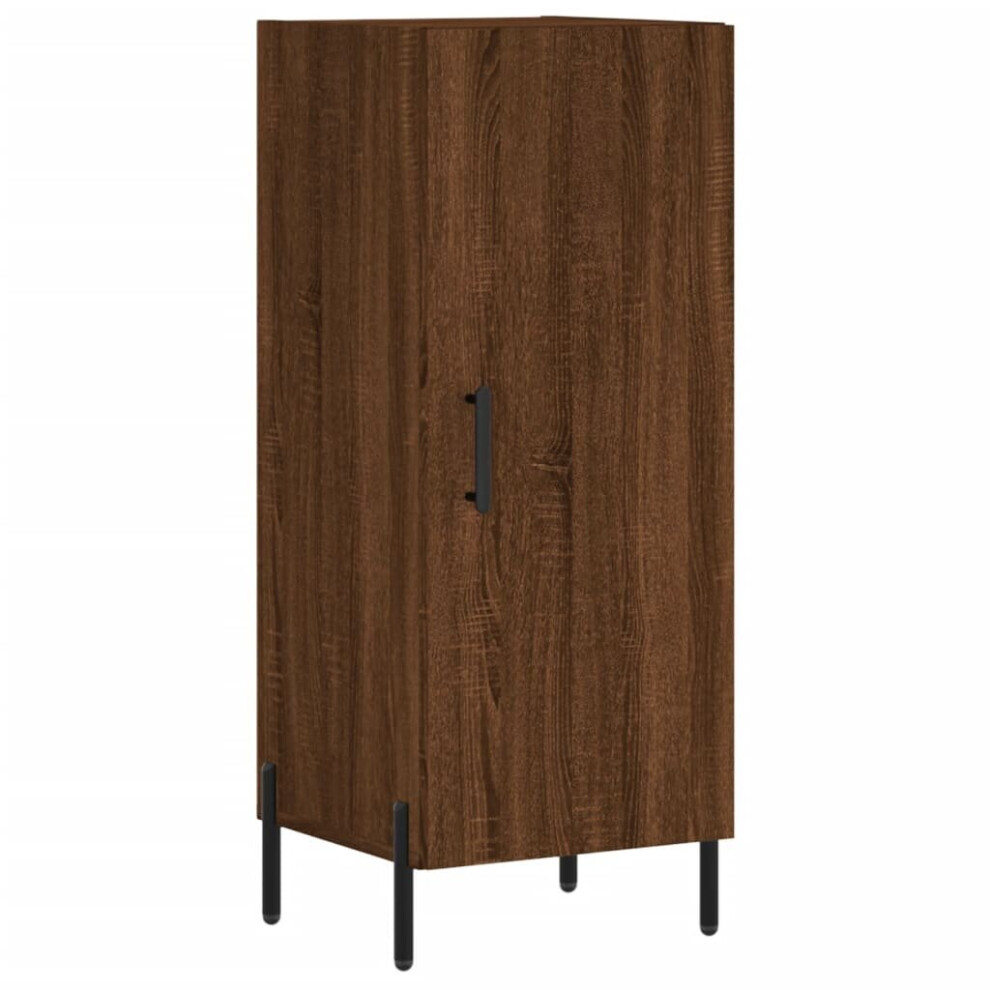 (brown oak) vidaXL Sideboard Storage Cabinet Side Cabinet Cupboard White Engineered Wood