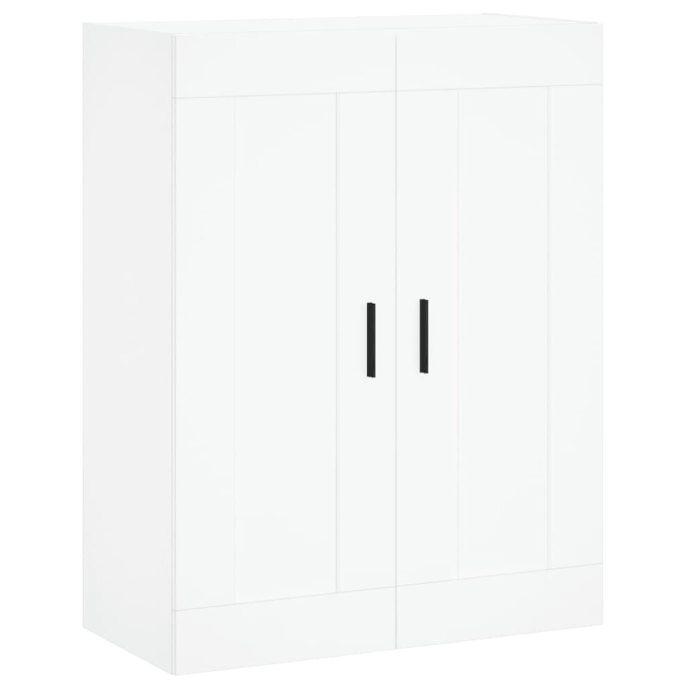 (white) vidaXL Wall Mounted Cabinet Display Cabinet High Gloss White Engineered Wood