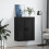 VidaXL (black) vidaXL Wall Mounted Cabinet Display Cabinet High Gloss White Engineered Wood 3