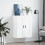 VidaXL (white) vidaXL Wall Mounted Cabinet Display Cabinet High Gloss White Engineered Wood 3