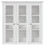 VidaXL (white) vidaXL Cabinet Sideboard with Glass Doors Storage Cabinet Solid Wood Pine 3