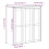 VidaXL (white) vidaXL Cabinet Sideboard with Glass Doors Storage Cabinet Solid Wood Pine 8