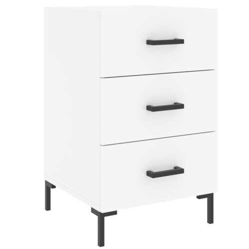 VidaXL (white) vidaXL Bedside Cabinet Bedside Table Nightstand Bedstand Black Engineered Wood 1