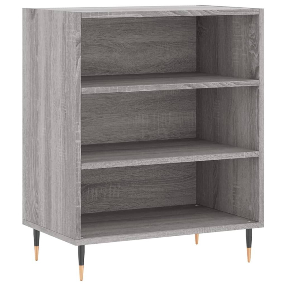 (grey sonoma) vidaXL Sideboard Storage Cabinet Cupboard Side Cabinet White Engineered Wood