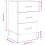 VidaXL (white) vidaXL Bedside Cabinet Bedside Table Nightstand Bedstand Black Engineered Wood 4