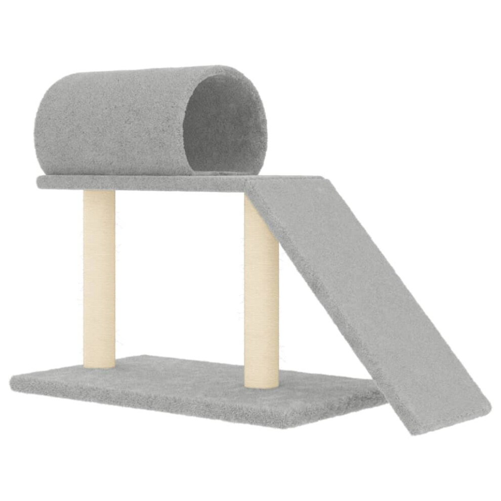 (light grey) vidaXL Cat Scratching Posts with Tunnel and Ladder Cat Climbing Tree Dark Grey