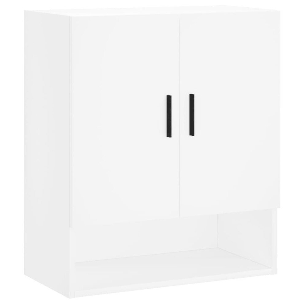 (white) vidaXL Wall Cabinet Storage Cabinet Display Cabinet White Engineered Wood