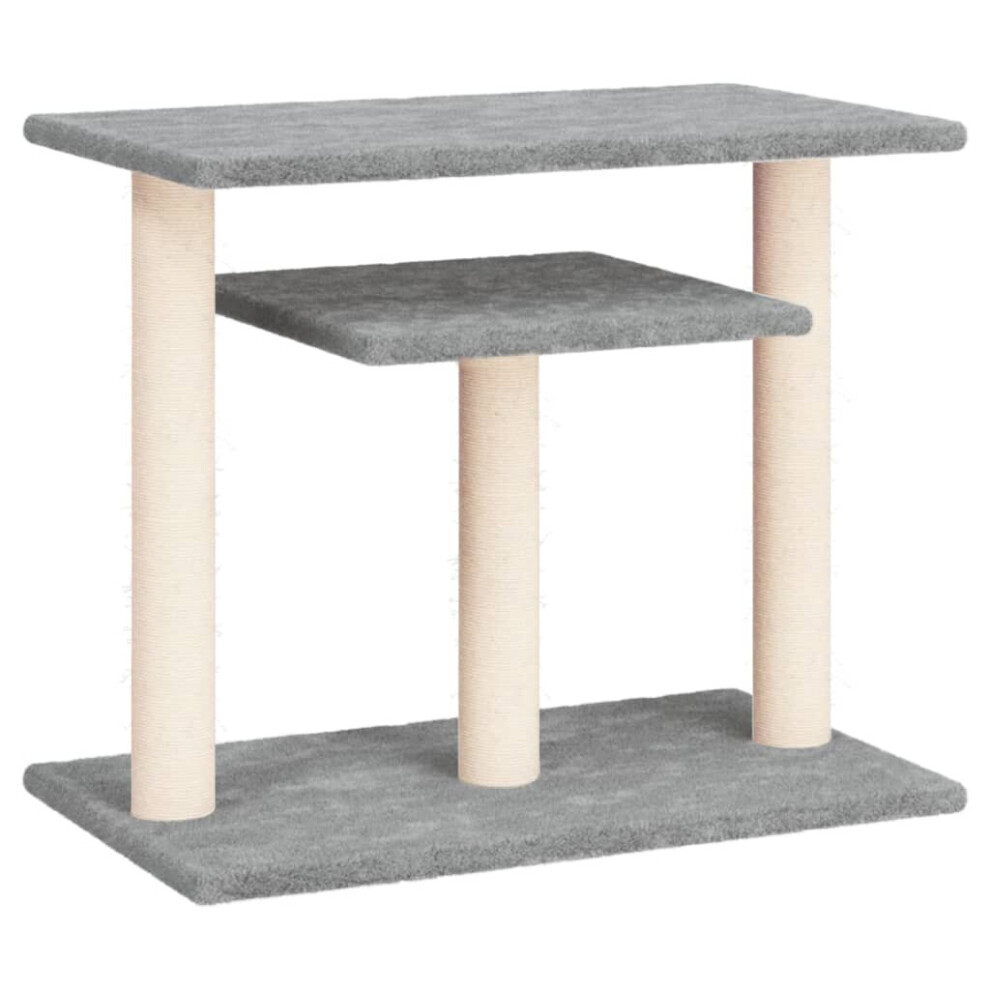 (light grey) vidaXL Cat Scratching Posts with Platforms Cat Tree Pet Cat Tower Dark Grey