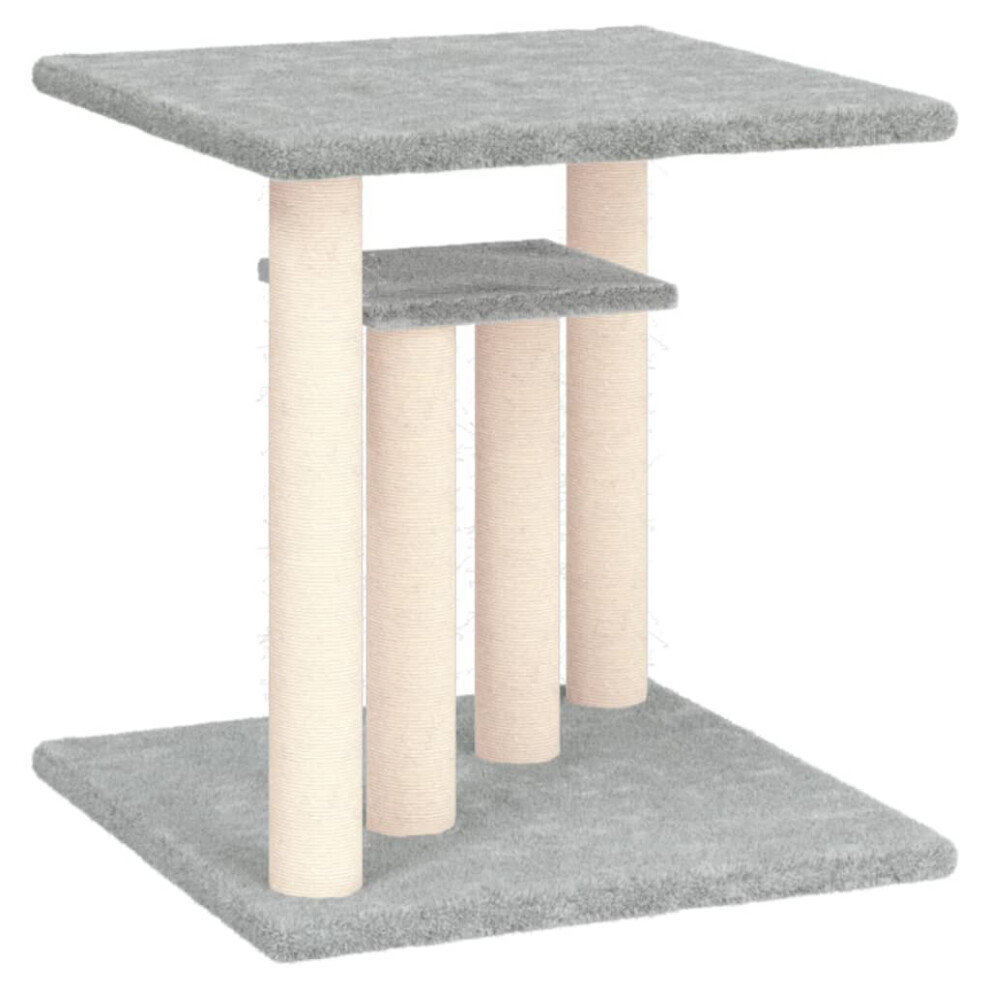 (light grey) vidaXL Cat Scratching Posts with Platforms Cat Tree Pet Cat Tower Dark Grey