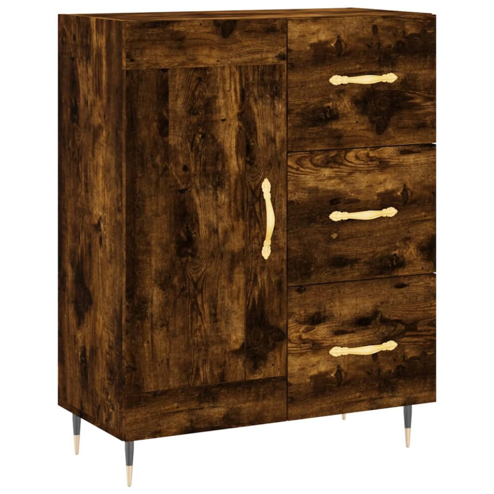 (smoked oak) vidaXL Sideboard Storage Side Cabinet Cupboard Smoked Oak Engineered Wood