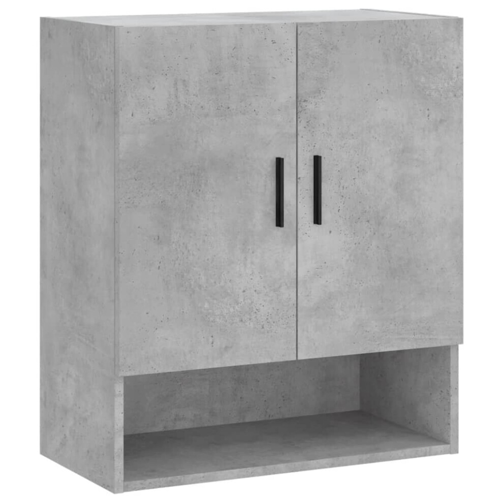 Vidaxl (Concrete Grey) Wall Cabinet Storage Cabinet Display Cabinet White Engineered Wood