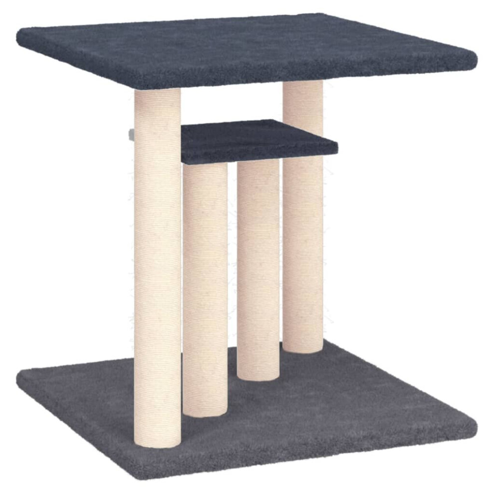 (dark grey) vidaXL Cat Scratching Posts with Platforms Cat Tree Pet Cat Tower Dark Grey