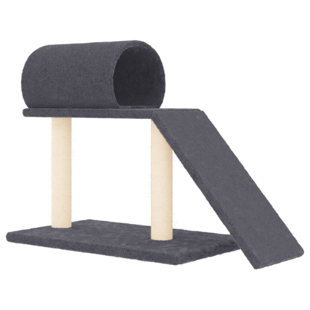 (dark grey) vidaXL Cat Scratching Posts with Tunnel and Ladder Cat Tree Cat Tower Climber