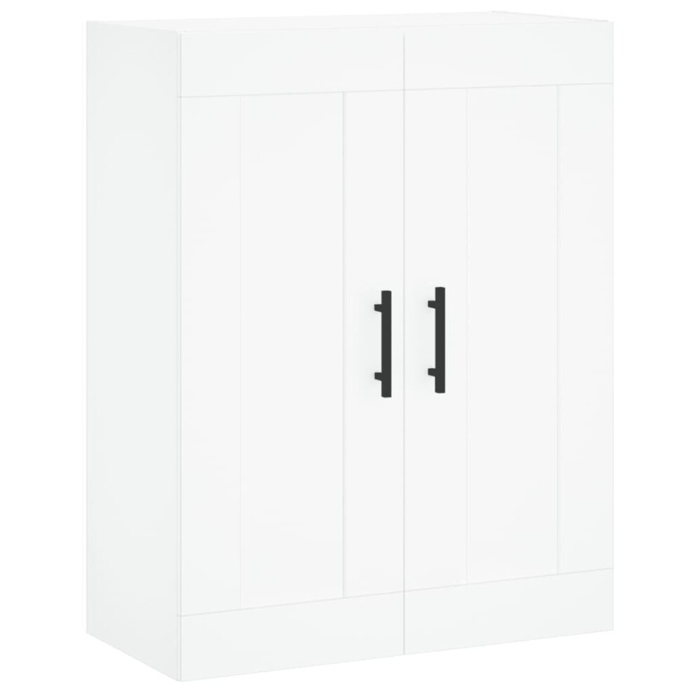 (white) vidaXL Wall Mounted Cabinet Cupboard Side Cabinet Sonoma Oak Engineered Wood