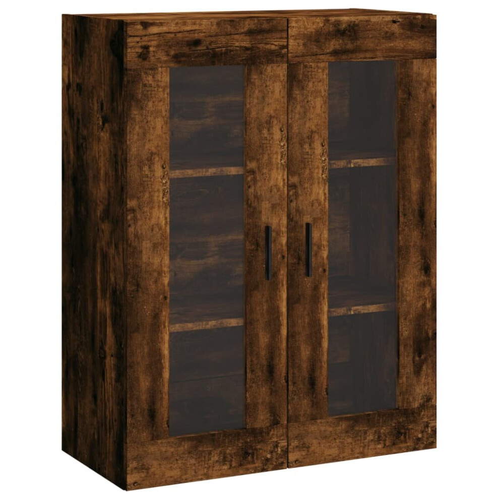 (smoked oak) vidaXL Wall Mounted Cabinet Cupboard Side Cabinet Smoked Oak Engineered Wood