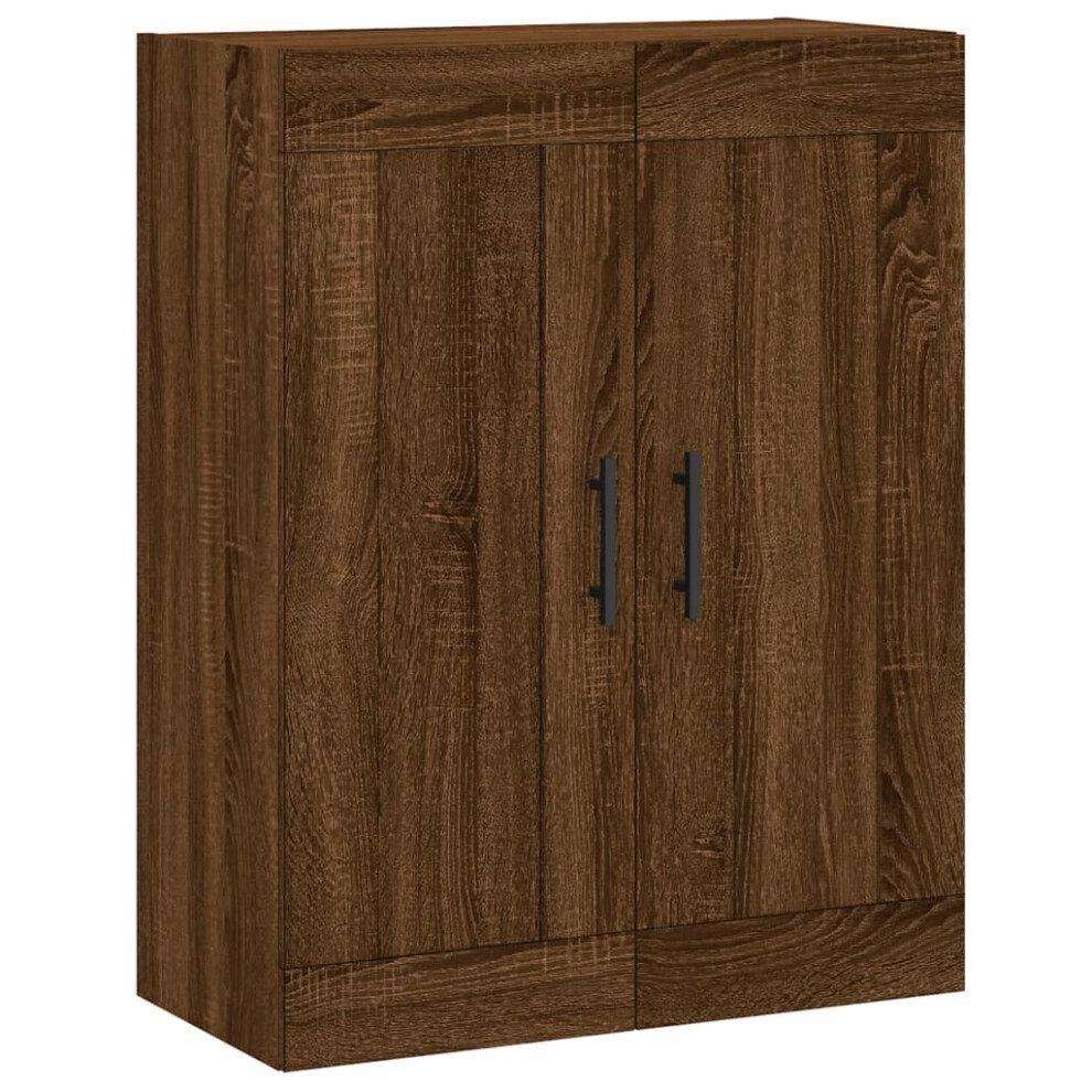 (brown oak) vidaXL Wall Mounted Cabinet Cupboard Side Cabinet Sonoma Oak Engineered Wood