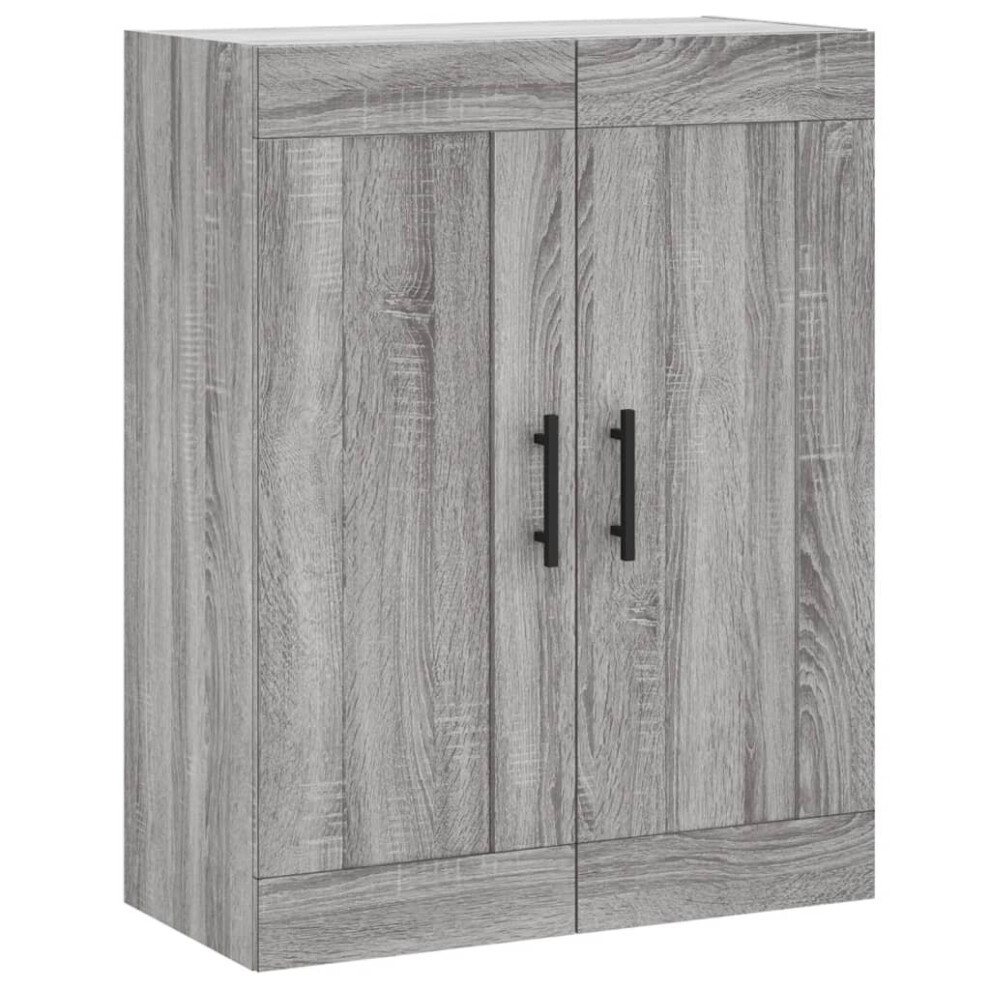 (grey sonoma) vidaXL Wall Mounted Cabinet Cupboard Side Cabinet Sonoma Oak Engineered Wood