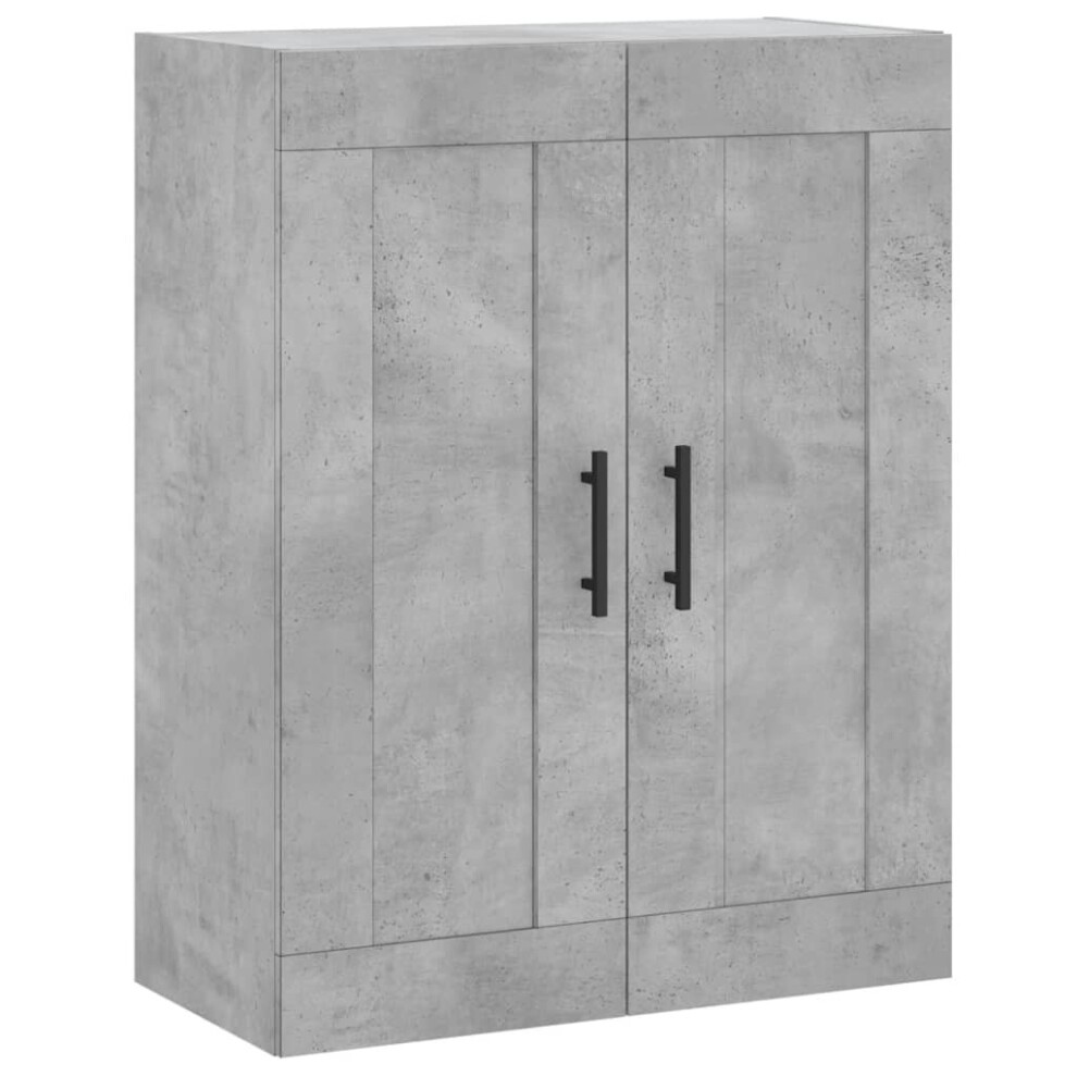 (concrete grey) vidaXL Wall Mounted Cabinet Cupboard Side Cabinet Sonoma Oak Engineered Wood