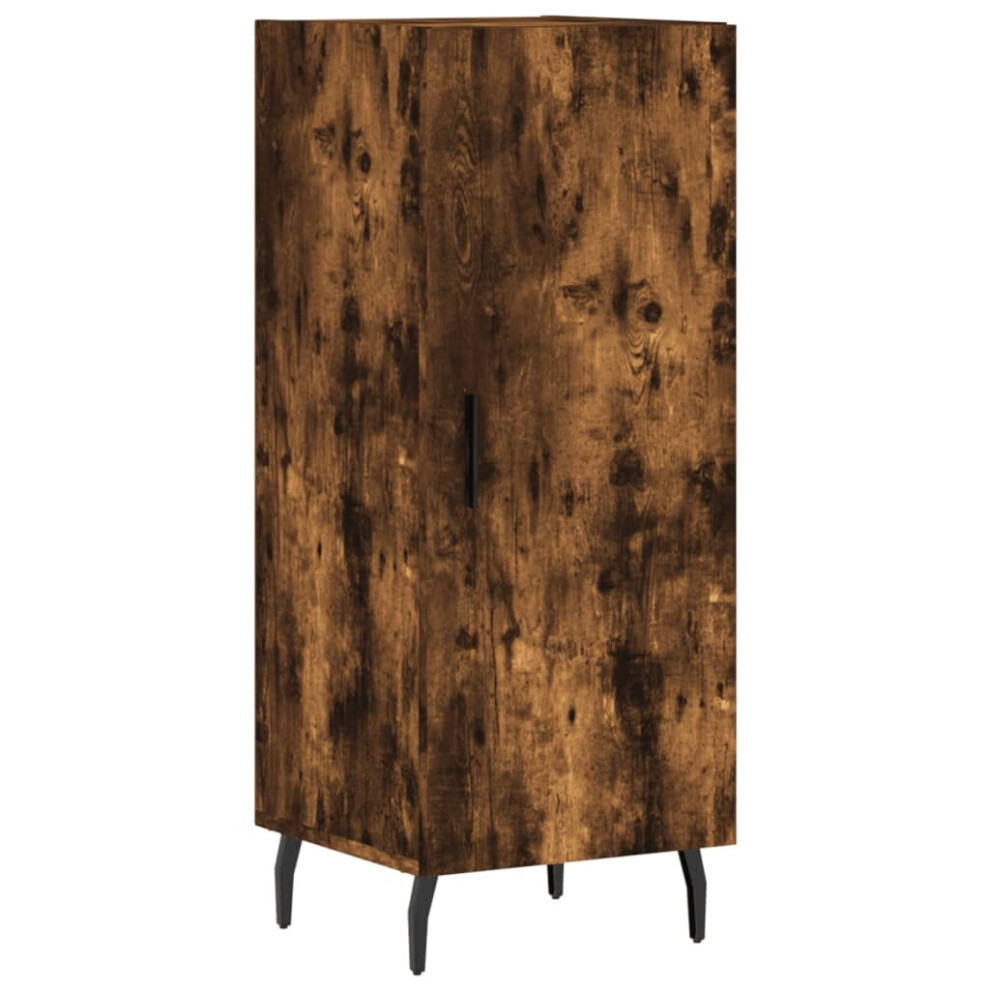 Vidaxl (Smoked Oak) Sideboard Storage Cabinet Side Cabinet Cupboard White Engineered Wood