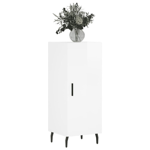 VidaXL (high gloss white) vidaXL Sideboard Storage Cabinet Side Cabinet Cupboard White Engineered Wood 2