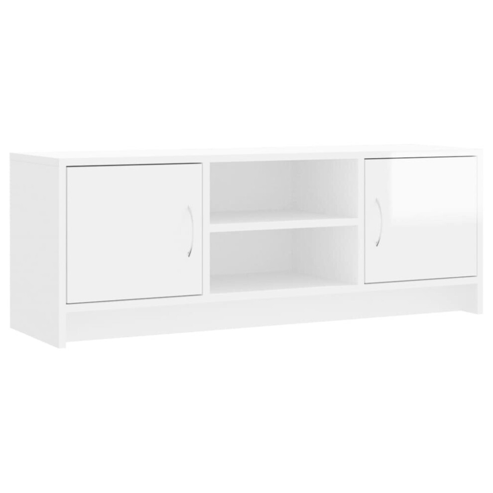 (high gloss white) vidaXL TV Cabinet TV Stand Media Console High Gloss White Engineered Wood