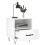 VidaXL (high gloss white, 2 pcs) vidaXL Bedside Cabinet Bed Table Nightstand Side Table White Engineered Wood 3