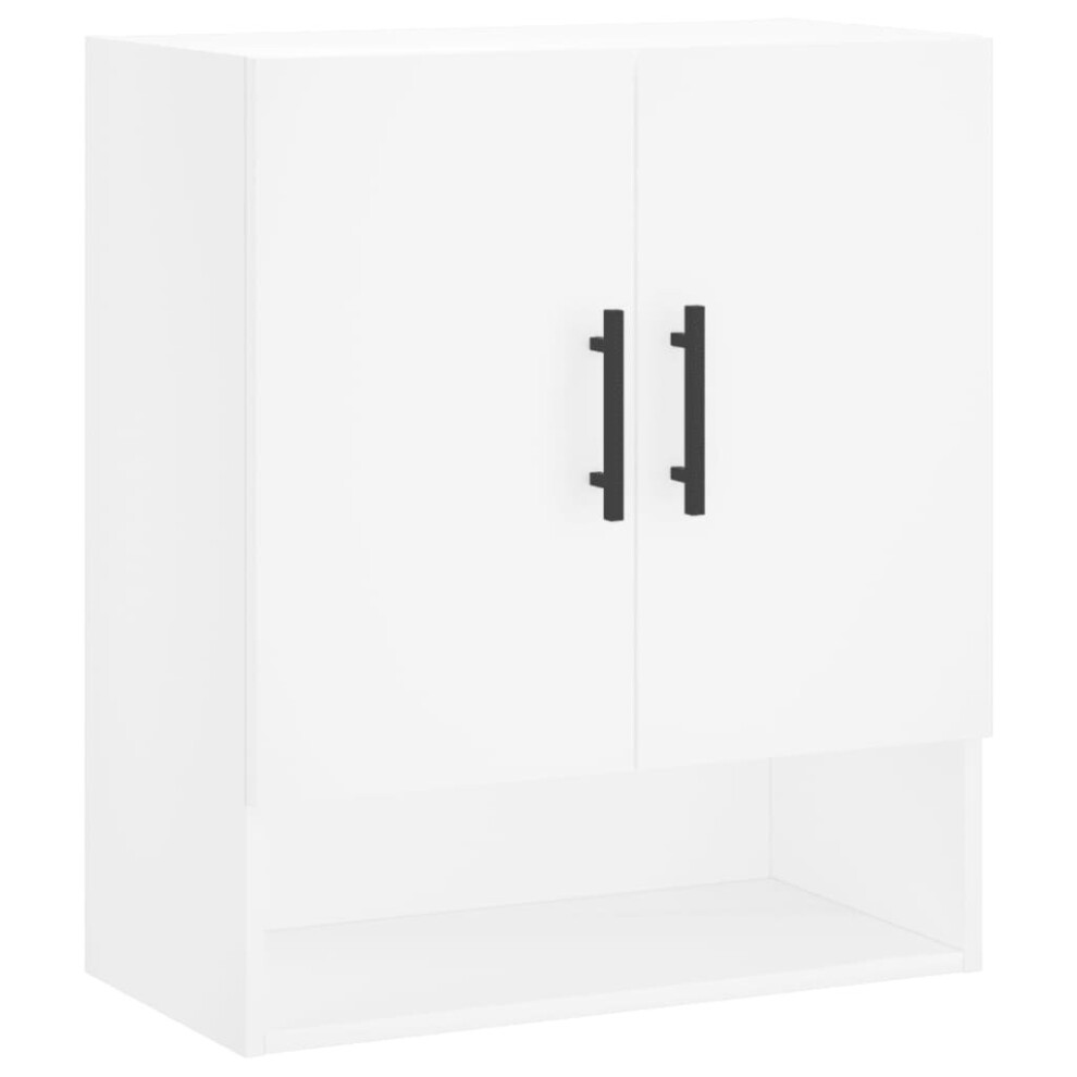 (white) vidaXL Wall Cabinet Storage Cabinet Display Cabinet White Engineered Wood