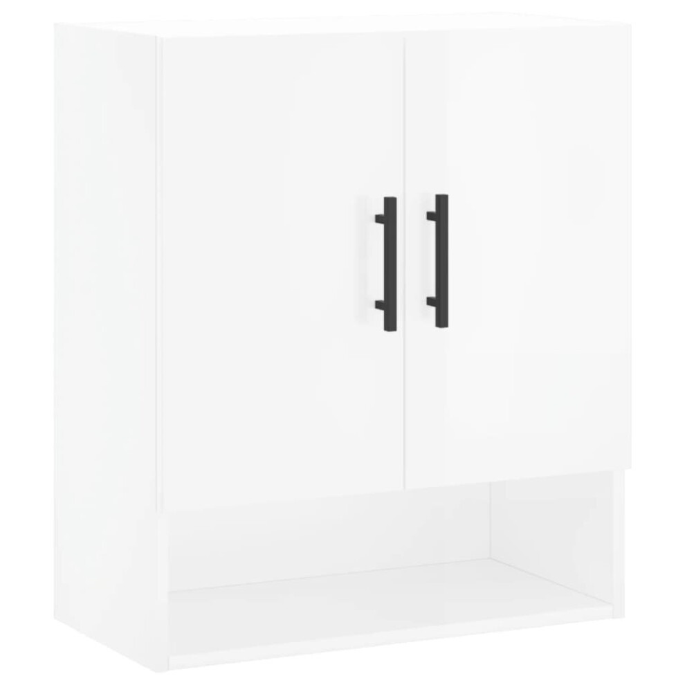 (high gloss white) vidaXL Wall Cabinet Storage Cabinet Display Cabinet White Engineered Wood