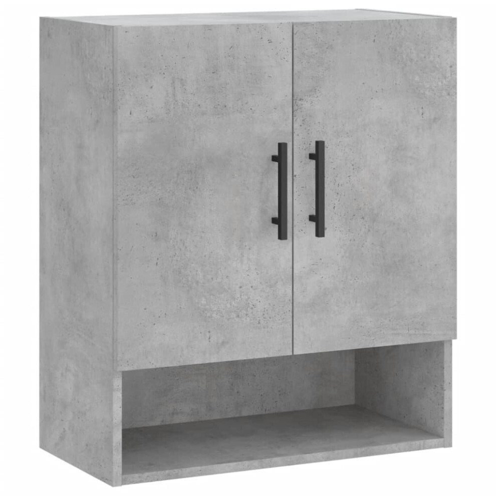 Vidaxl (Concrete Grey) Wall Cabinet Storage Cabinet Display Cabinet White Engineered Wood