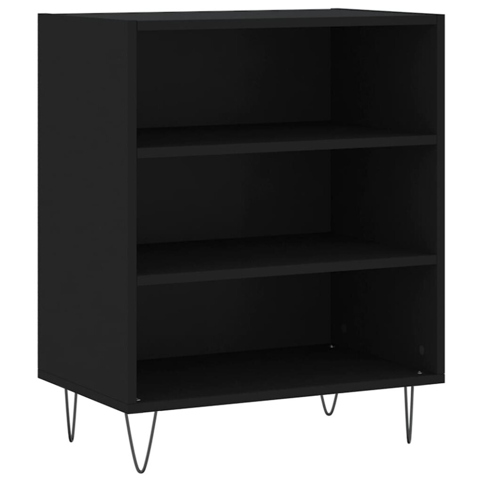 Vidaxl (Black) Sideboard Storage Cabinet Cupboard Side Cabinet White Engineered Wood