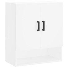 (white) vidaXL Wall Cabinet Wall Display Cabinet High Gloss White Engineered Wood