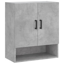 (concrete grey) vidaXL Wall Cabinet Wall Display Cabinet High Gloss White Engineered Wood