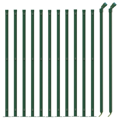 VidaXL vidaXL Maschendrahtzaun mit Bodenflansch Grün 1x25 m 2