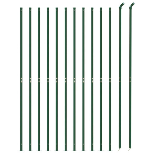 VidaXL vidaXL Maschendrahtzaun mit Bodenflansch Grün 1,4x25 m 2