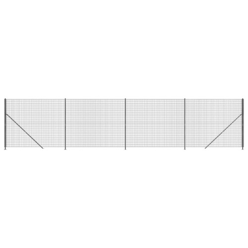 VidaXL vidaXL Maschendrahtzaun mit Bodenflansch Anthrazit 1,6x10 m 1