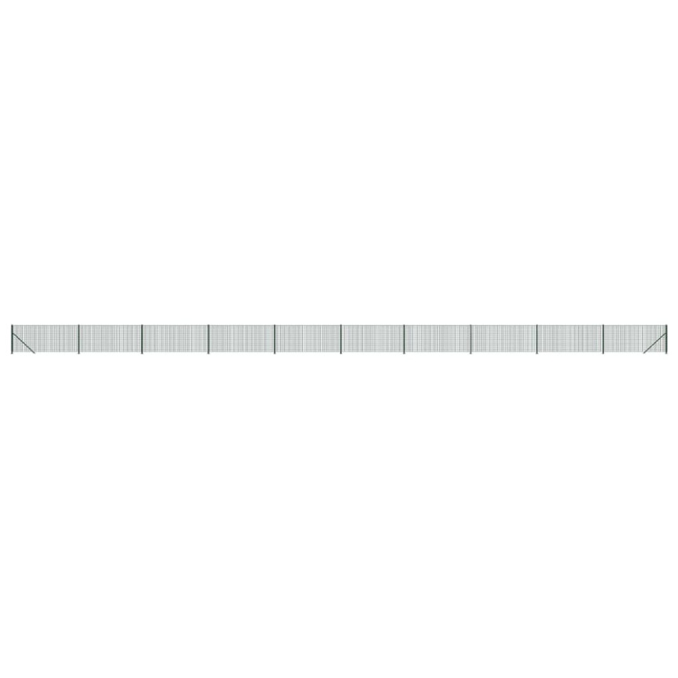 (green, 1.1 x 25 m) vidaXL Wire Mesh Fence with Flange Fence Panel Chain Link Fence Green 2x25 m