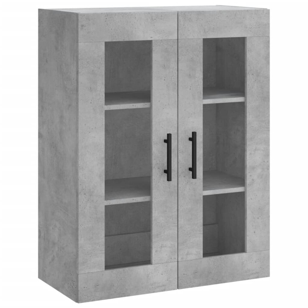 (concrete grey) vidaXL Wall Mounted Cabinet Wall Storage Cabinet Grey Sonoma Engineered Wood